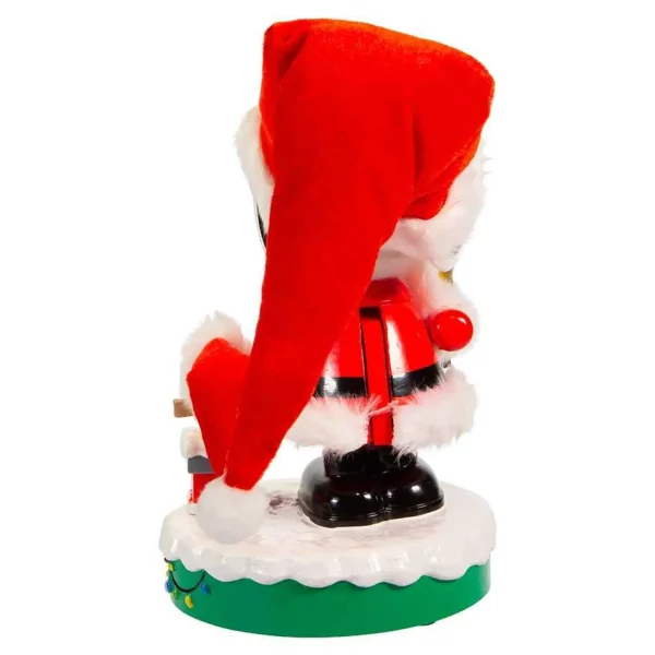 Kurt Adler 10-Inch Battery-Operated Musical Santa Snoopy Nutcracker