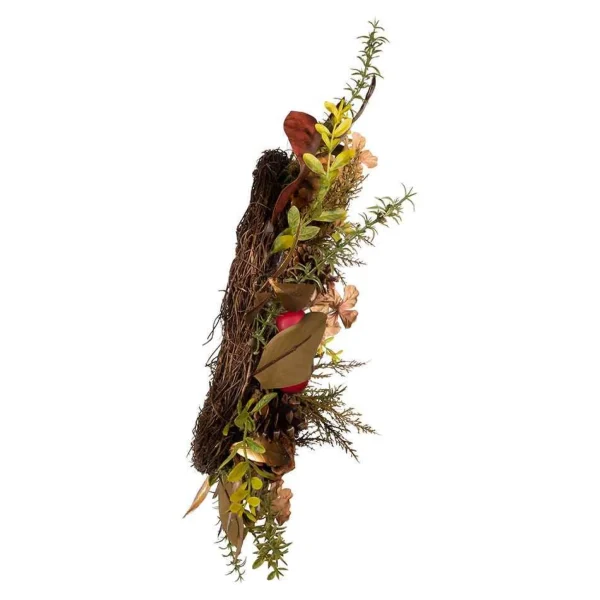 Kurt Adler 24-Inch Berries And Pinecone Burgundy Rattan Wreath