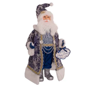 Kurt Adler 18-Inch Blue Santa Holding Oversized