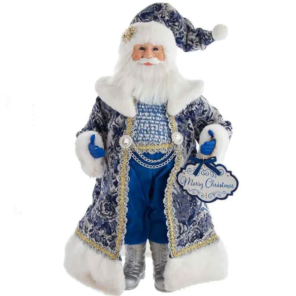 Kurt Adler 18-Inch Blue Santa Holding Oversized