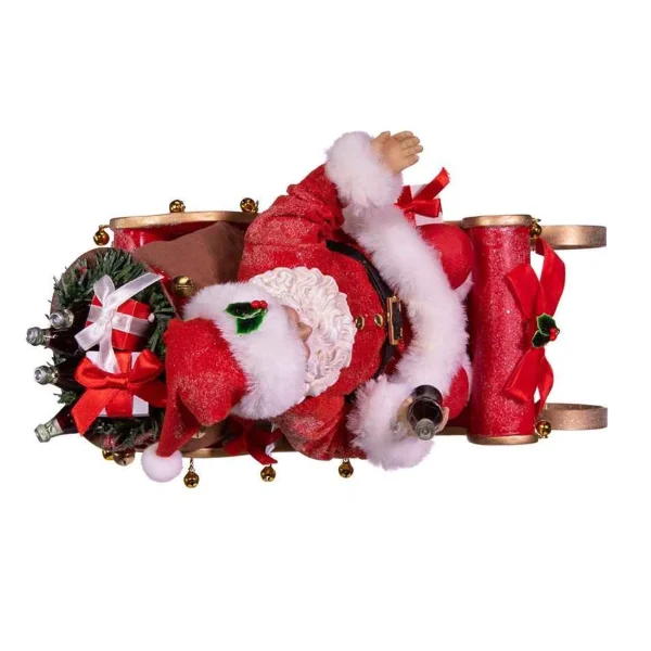 Kurt Adler 10-Inch Coca-Cola Santa In Sleigh Table Piece