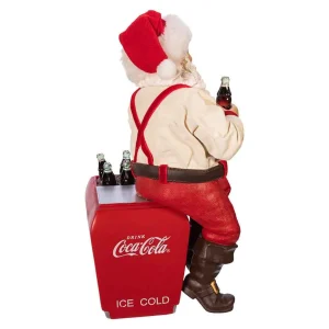 Kurt Adler 10.5-Inch Coca-Cola® Santa Sitting On Cooler Table Piece