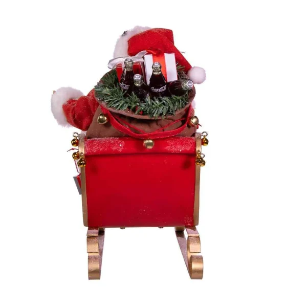 Kurt Adler 10-Inch Coca-Cola Santa In Sleigh Table Piece