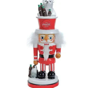 Kurt Adler 15-Inch Coca-Cola Hollywood Nutcracker With Polar Bear Hat