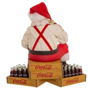 Kurt Adler 9-Inch Coca-Cola Santa Sitting On Crates