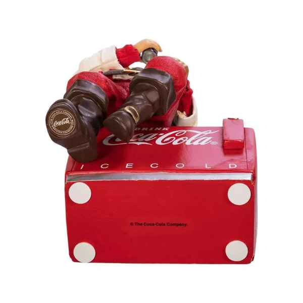 Kurt Adler 10.5-Inch Coca-Cola® Santa Sitting On Cooler Table Piece