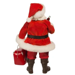 Kurt Adler 10.5-Inch Coke Santa With Cooler Table Piece