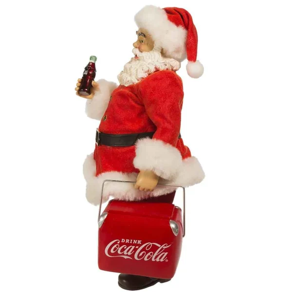 Kurt Adler 10.5-Inch Coke Santa With Cooler Table Piece