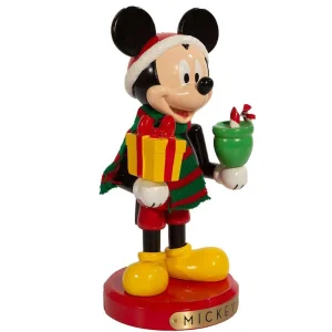 Kurt Adler 10-Inch Disney Mickey Mouse With Present Nutcracker
