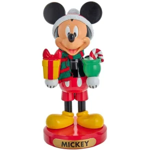 Kurt Adler 10-Inch Disney Mickey Mouse With Present Nutcracker