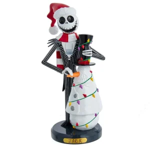 Kurt Adler 11-Inch Disney Nightmare Before Christmas Jack Skellington With Snowman Nutcracker