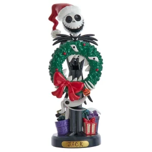 Kurt Adler 10-Inch Disney© Nightmare Before Christmas Jack Skellington With Wreath Nutcracker
