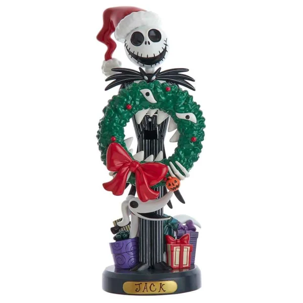 Kurt Adler 10-Inch Disney© Nightmare Before Christmas Jack Skellington With Wreath Nutcracker