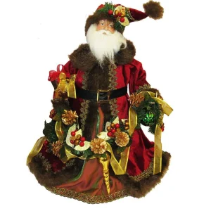 Kurt Adler 23-Inch Fabric Decorated Santa Tablepiece