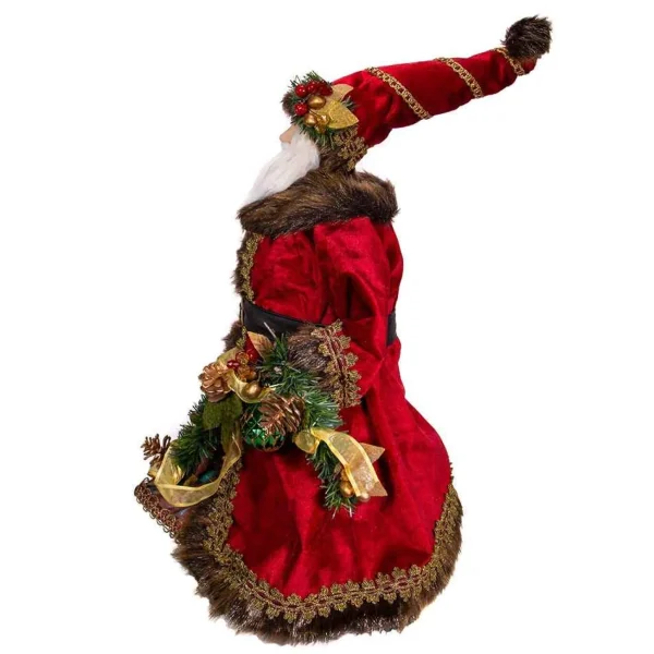 Kurt Adler 23-Inch Fabric Decorated Santa Tablepiece