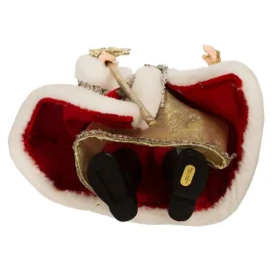 Kurt Adler 10.5-Inch Fabriche Regal Red Santa Table Piece