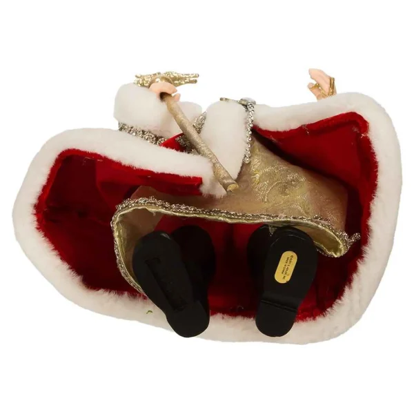 Kurt Adler 10.5-Inch Fabriche Regal Red Santa Table Piece