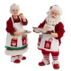 Kurt Adler 10.5-Inch Fabriche Mr. And Mrs. Santa, 2-Piece Set
