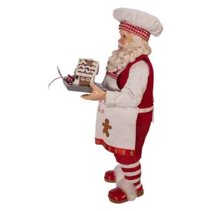 Kurt Adler 11-Inch Fabriche™ Gingerbread Chef Santa