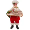 Kurt Adler 11-Inch Fabriche Santa With Gingerbread Train