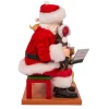 Kurt Adler 9-Inch Fabriche Santa With Laptop And Pets