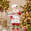 Kurt Adler 10.5-Inch Fabriche Gingerbread Chef Santa