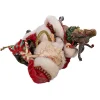 Kurt Adler 11.5-Inch Fabriche™ Santa On Reindeer