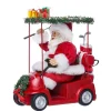 Kurt Adler 11.25-Inch Fabriche Santa Driving Golf Cart