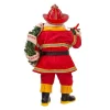 Kurt Adler 11-Inch Fabriche Fireman Santa With Wreath And Hose