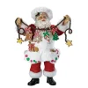 Kurt Adler 12-Inch Fabriche Christmas Chef Santa