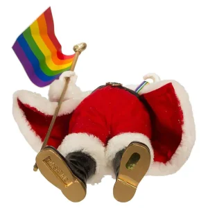 Kurt Adler 10-Inch Fabriche Pride Santa
