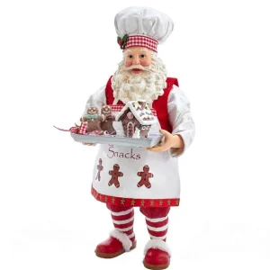 Kurt Adler 11-Inch Fabriche™ Gingerbread Chef Santa