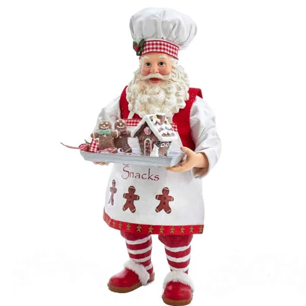 Kurt Adler 11-Inch Fabriche™ Gingerbread Chef Santa
