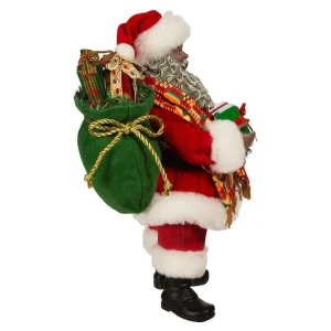 Kurt Adler 12-Inch Fabriche Kwanzaa Santa