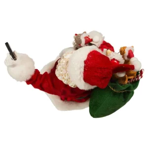Kurt Adler 11-Inch Fabriche Santa Taking Selfie