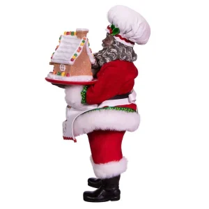 Kurt Adler 10.5-Inch Fabriche™ Black Chef Santa