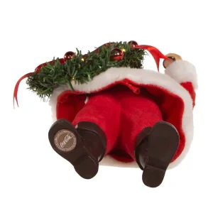 Kurt Adler 10.5-Inch Fabriche™ Coca-Cola® Battery Operated Santa With Lighted Wreath