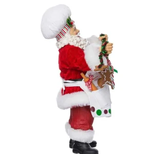 Kurt Adler 12-Inch Fabriche Christmas Chef Santa