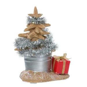 Kurt Adler 10-Inch Fabriche' Beach Santa Set Of 2 Pieces