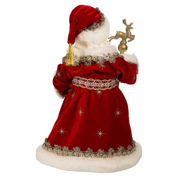 Kurt Adler 10.5-Inch Fabriche Regal Red Santa Table Piece