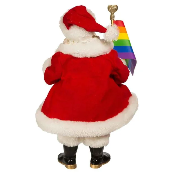 Kurt Adler 10-Inch Fabriche Pride Santa