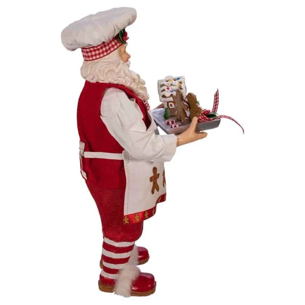 Kurt Adler 11-Inch Fabriche™ Gingerbread Chef Santa