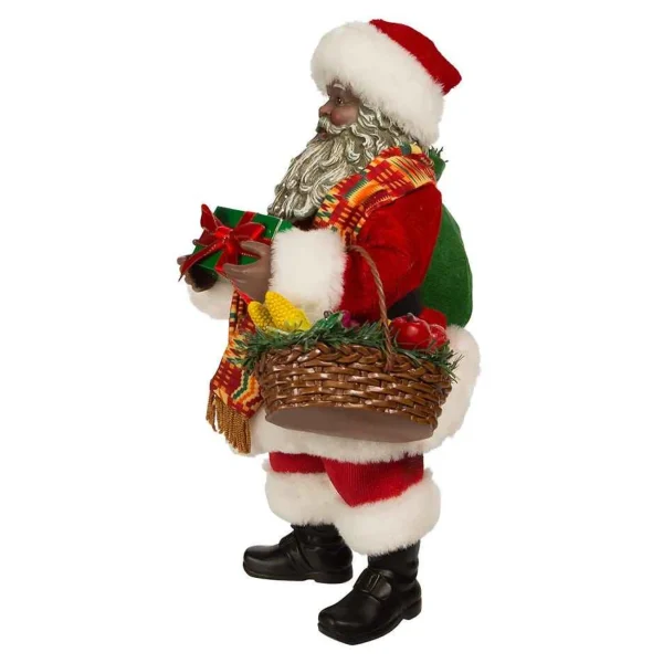 Kurt Adler 12-Inch Fabriche Kwanzaa Santa