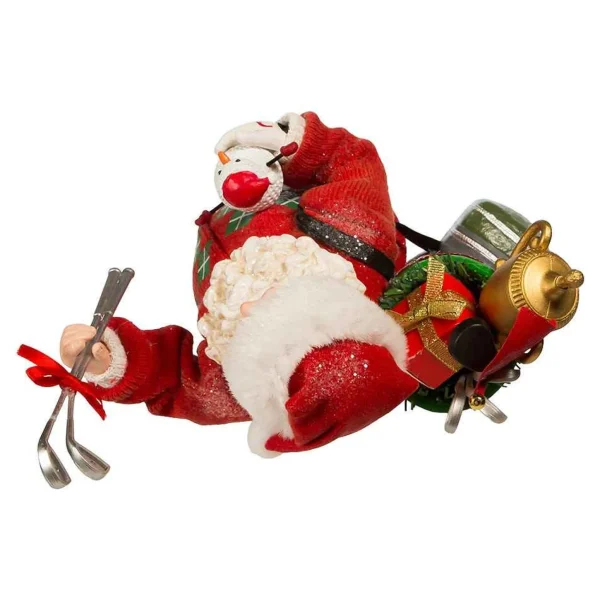 Kurt Adler 10.5-Inch Fabriche Golf Santa Table Piece
