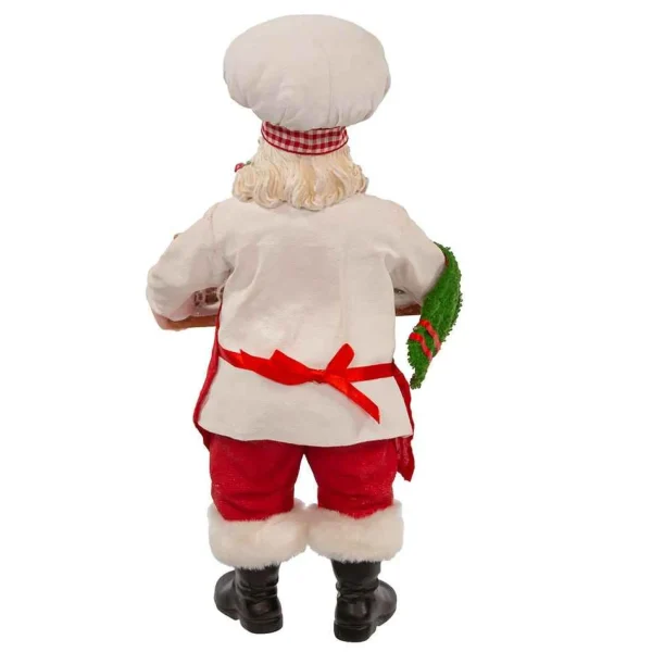 Kurt Adler 11-Inch Fabriche Santa With Gingerbread Train