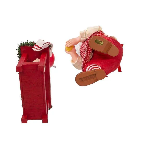 Kurt Adler 10.5-Inch Fabriche 2-Piece Baking Santa Set