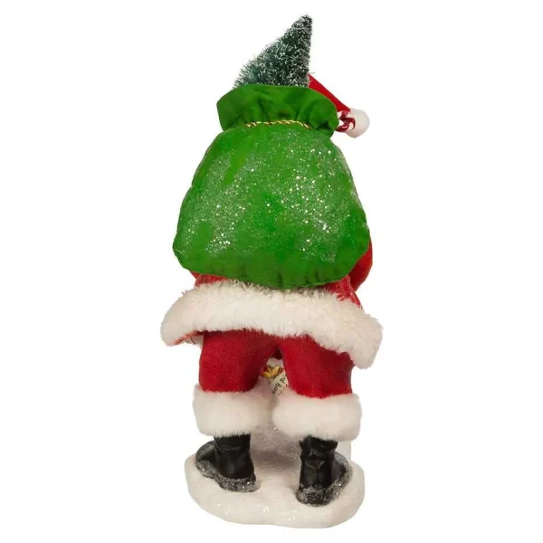 Kurt Adler 10.5-Inch Fabriche Santa Checking Mail