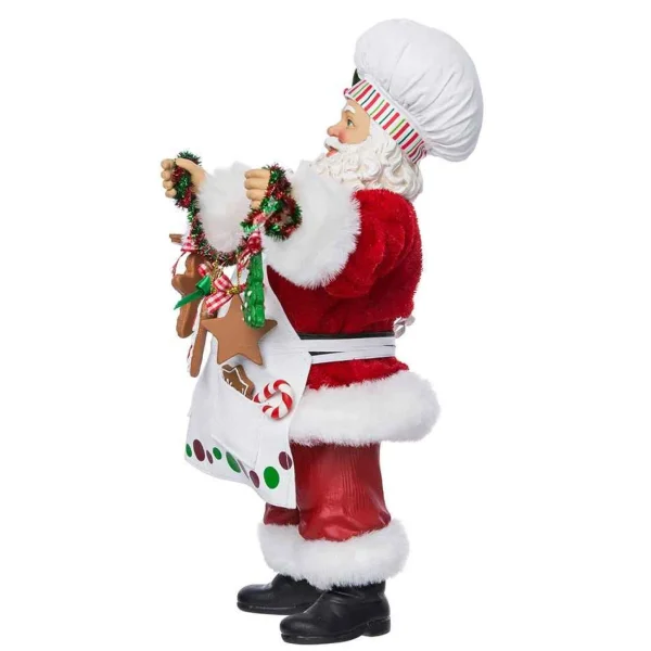 Kurt Adler 12-Inch Fabriche Christmas Chef Santa