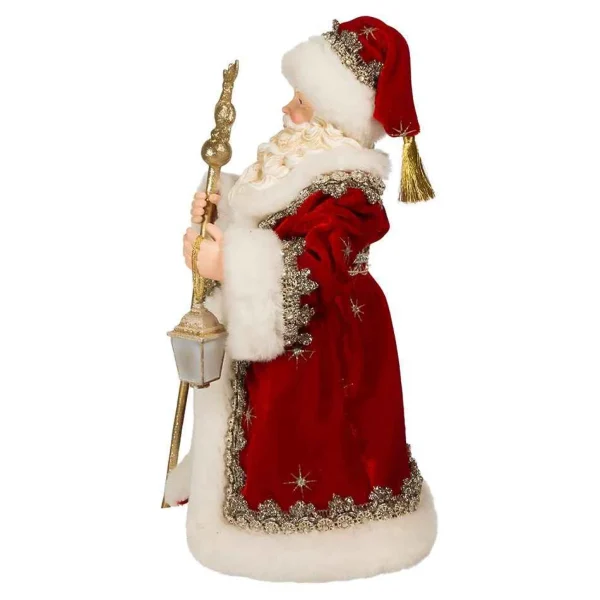Kurt Adler 10.5-Inch Fabriche Regal Red Santa Table Piece
