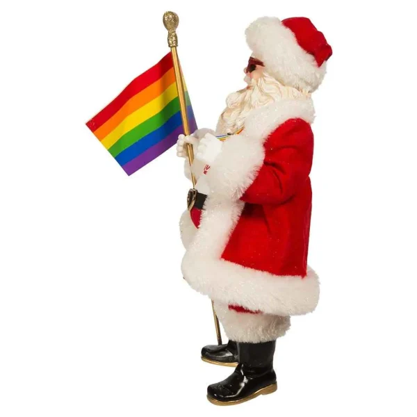 Kurt Adler 10-Inch Fabriche Pride Santa